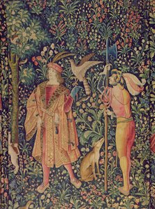 La vida señorial - Partida para la caza, c.1500 de French School