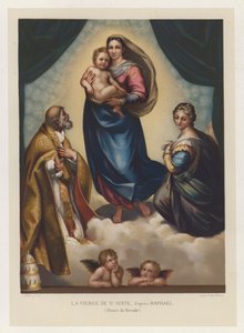 La Virgen de San Sixto, según Rafael, Museo de Dresde de French School