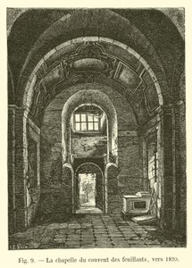 La capilla del convento de los feuillants, hacia 1820 de French School