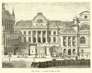 El patio del Mai en 1860 de French School