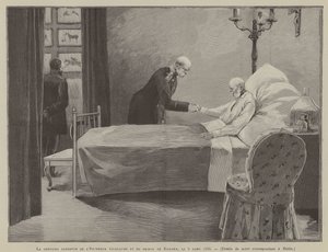 El último encuentro entre el Kaiser Guillermo y el Príncipe Bismark, 8 de marzo de 1888 (grabado)