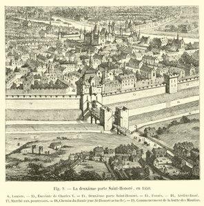 La segunda puerta Saint-Honoré, en 1450 de French School