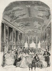 La galería llamada de Lebrun, utilizada como sala de chat durante el baile - Hotel Lambert en la Isla Saint Louis, 2 rue Saint Louis en l