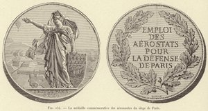 La medalla conmemorativa de los aeronautas del sitio de París de French School