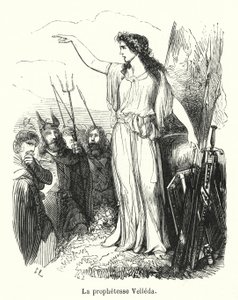 La profetisa Velleda (grabado) de French School