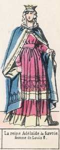 La reina Adelaida de Saboya, esposa de Luis VI de French School