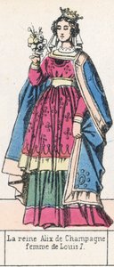 La reina Alix de Champagne, esposa de Louis VII de French School