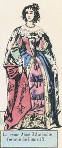 La Reina Ana de Austria, esposa de Luis XIII de French School
