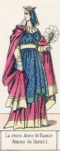 La reina Ana de Rusia, esposa de Henri I de French School