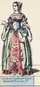 La reina Claudia de Francia, esposa de Francisco I de French School