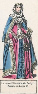 La reina Clemencia de Hungría, esposa de Luis X de French School