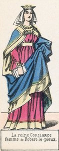 La reina Constanza, esposa de Roberto el Piadoso de French School