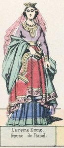 La reina Emma, esposa de Raúl de French School