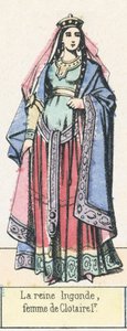 La reina Ingunda, esposa de Clotario I de French School