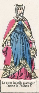 La reina Isabelle de Aragón, esposa de Philippe III de French School
