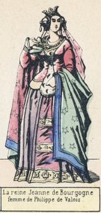 La reina Juana de Borgoña, esposa de Felipe de Valois de French School