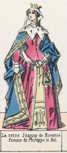 La reina Juana de Navarra, esposa de Felipe el Hermoso de French School