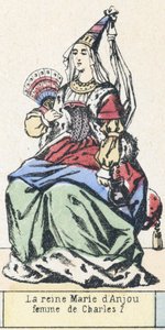 La reina María de Anjou, esposa de Carlos VII de French School