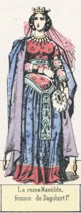 La reina Nantilde, esposa de Dagoberto I de French School