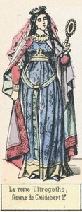 La reina Ultrogoda, esposa de Childeberto I de French School