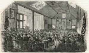 La taberna de los Canotiers en Bercy en el siglo XIX - Grabado en "Tableau-de-Paris" por Edmond Texier 1852 de French School