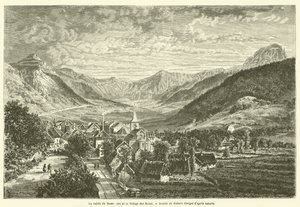 El valle de Mont-Dore y el pueblo de los Baños de French School