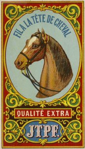 Etiqueta para hilo cabeza de caballo de French School
