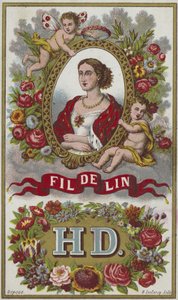 Etiqueta para hilo de lino de French School