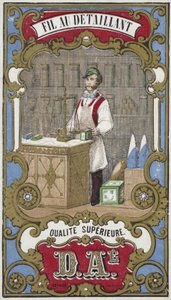 Etiqueta para hilo de minoristas de French School