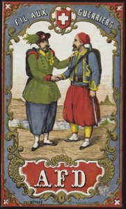 Etiqueta para hilo de guerreros de French School