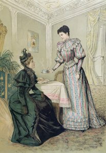 Damas bebiendo té. c.1890 de French School