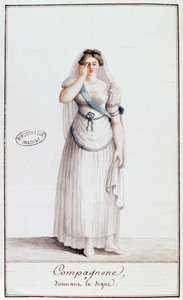 Dama masona dando una señal, 1805 de French School