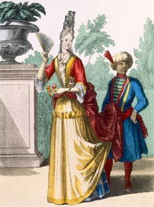 Dama en vestido de verano, c.1690-1700 de French School