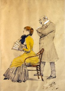 Dama con abanico y caballero