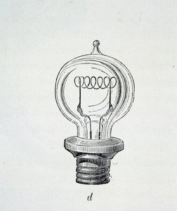 Lámpara Edison - en "Las nuevas conquistas de la ciencia" por Figutree de French School
