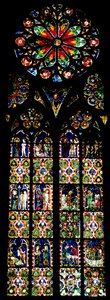 Juicio Final y las Obras de Misericordia, del nave sur, c.1325 de French School