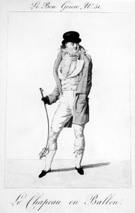 Le Bon Genre - Le Chapeau en Ballen, publicado por Pierre La Mesangere, 1812-1813 de French School