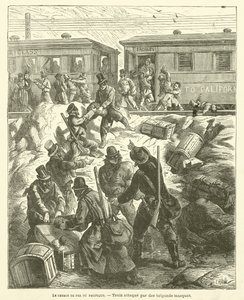 El ferrocarril del Pacífico (grabado) de French School
