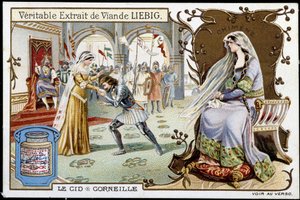 El Cid de Pierre Corneille (1606 - 1684), cromolitografía Liébig, sd. Siglo XIX