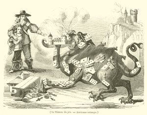Le Demon du jeu (grabado) de French School