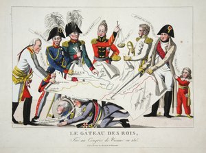 Le Gateau des Rois, tirado en el Congreso de Viena en 1815 de French School