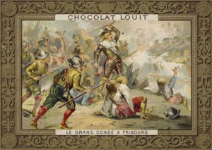 El Gran Condé en la Batalla de Friburgo, 1644 de French School