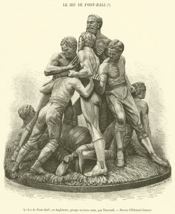 El Juego de Fútbol, en Inglaterra, grupo en terracota