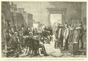 El Jurado inglés eligiendo los cuadros para la Exposición universal de 1878 en París de French School