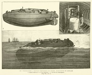 El pacificador, nuevo torpedero submarino, experimentado en América