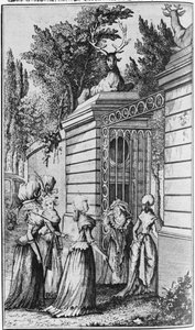 Le Parc aux Cerfs, la puerta al refugio real de Luis XV, gestionado por Madame de Pompadour de French School