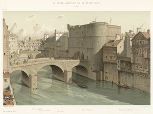 El Pequeño Chatelet y el Pequeño Puente, 1780 de French School