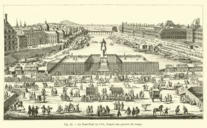 El Pont-Neuf en 1702, según un grabado de la época