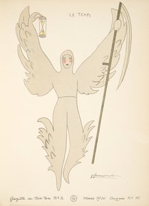 Le Temps, de una colección de láminas de moda de French School