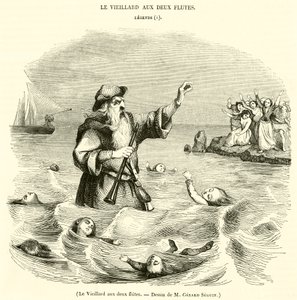 El viejo de las dos flautas (grabado)